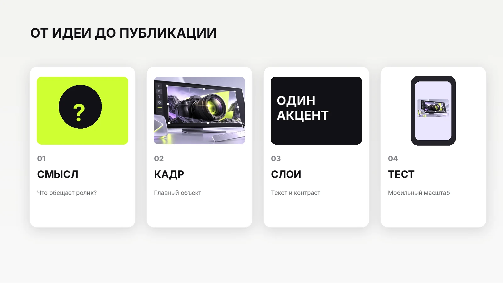 Четыре этапа создания YouTube превью: смысл, кадр, визуальные слои и проверка